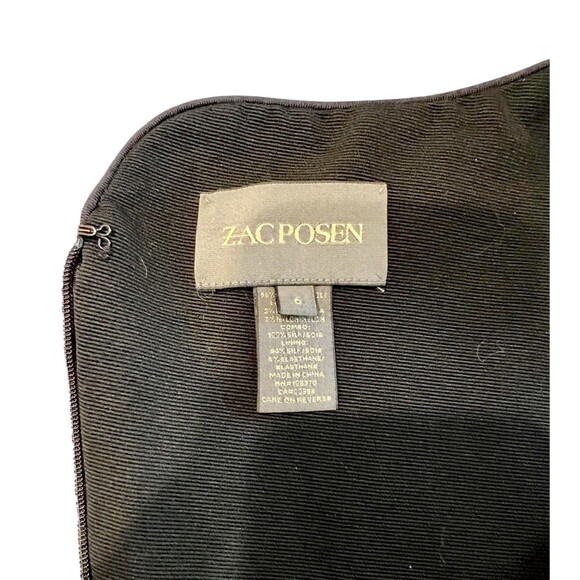 Zac Posen Black Wool & Silk Cocktail Dress Size 6 – Italian Fabric, Silk Lining - Picture 11 of 16